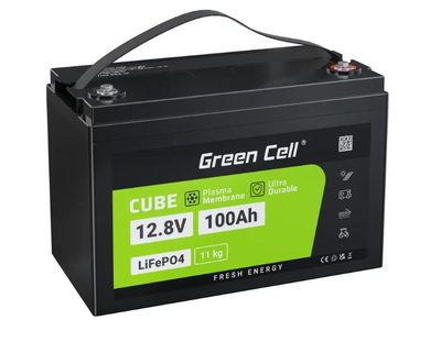 Аккумулятор GREEN CELL LiFePO4 100Ah 12.8V 1280Wh литий-железо-фосфатный