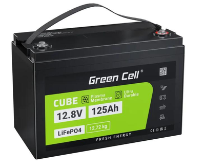 Аккумулятор GREEN CELL LiFePO4 125Ah 12.8V 1600Wh литий-железо-фосфатный