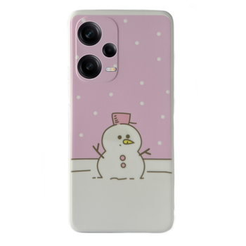 Чехол Новогодний Kassel Premium для Xiaomi Redmi Note 12 Pro (06) Снеговик новогодний