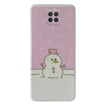 Чехол Новогодний Kassel Premium для Xiaomi Redmi Note 9 Pro (06) Снеговик новогодний