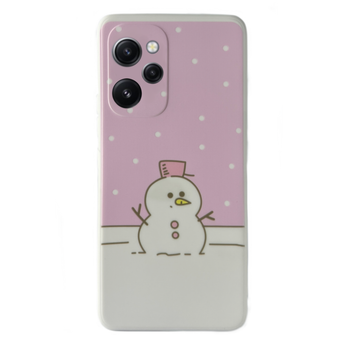 Чехол Новогодний Kassel Premium для Xiaomi Redmi 12 (06) Снеговик новогодний