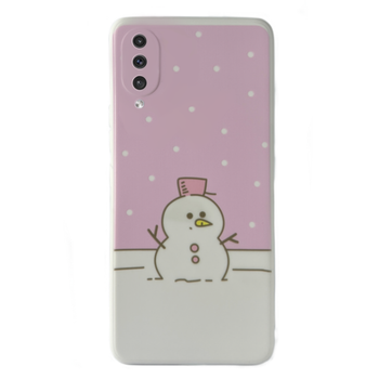 Чехол Новогодний Kassel Premium для Samsung A50 (06) Снеговик новогодний