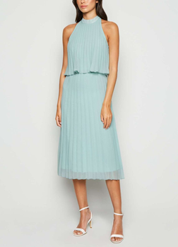 Платье женское плиссе миди New Look Мятное 14585 XL (48)
