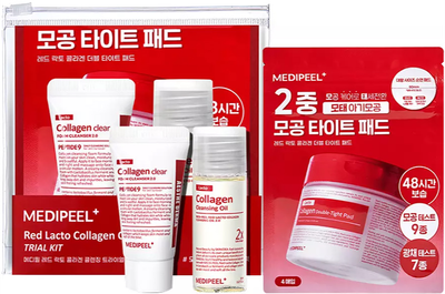 Набор миниатюр с коллагеном и лактобактериями Medi-Peel Red Lacto Collagen Skin Care,30мл+3х15мл