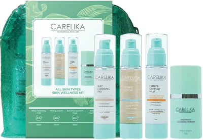 Набір CARELIKA Skin Wellness для всіх типів шкіри обличчя (молочко 50 мл + маска 50 мл + лосьйон 50 мл + пудра 25 г + косметичка)