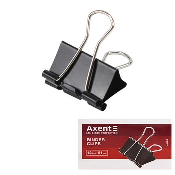 Зажим для бумаги Axent 51 мм 12 шт (4405-A)
