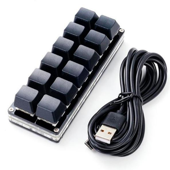 Клавіатура Sayo механічна програмована USB RGB 12 клавіш чорна