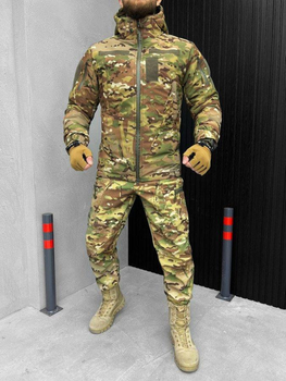 Тактический костюм Softshell с утеплителем синтепон и атласной подкладкой Multicam XXL