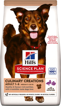 Сухой корм для взрослых собак Hill's Science Plan Adult Medium Breed Culinary Creations с уткой и картофелем 2.5 кг (052742054636)