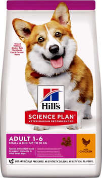 Сухой корм для взрослых собак Hill's Science Plan Adult Small&Mini с курицей 1.5 кг (052742059495)