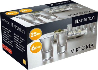 Kieliszki do wódki Ambition Viktoria 25 ml 6 szt (5904134646705)