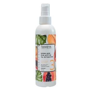Крем для рук ногтей и кутикулы Tanoya Тропический коктейль Hand Nail and Cuticle Cream 200 мл