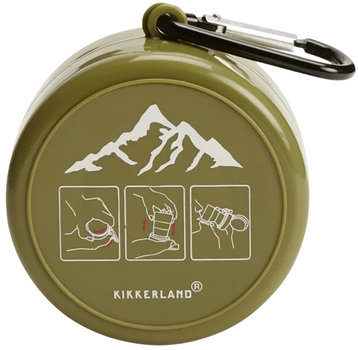 Кружка туристична Kikkerland Collapsible Tumbler w Pill Compart (0612615112667)