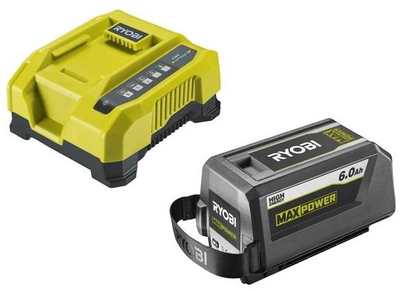 Набор аккумулятора и зарядного устройства Ryobi Max Power RY36BK60B-160 36 В 1х 6 Ач ЗУ 6 А быстрозарядный (5133005977)