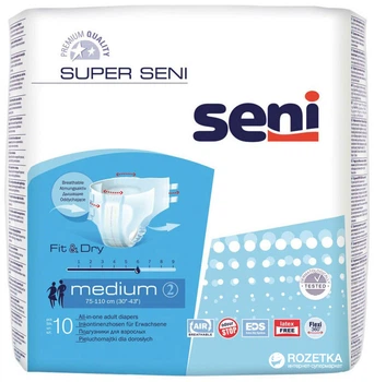 Підгузки для дорослих Seni Super Medium 10 шт (5900516691189/5900516803735)