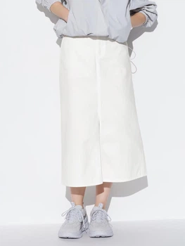 Юбка джинсовая миди осенняя женская Uniqlo 596026165 27 Белая (1159820306)