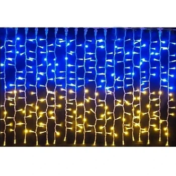 Патриотическая гирлянда штора Флаг Украины 2*2м 160 LED классическая IP44 (6 режимов работы)