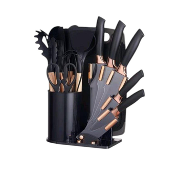 Набор ножей KNIFE SET на красивой подставке с лопатками и венечком