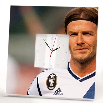 Часы с фото "Дэвид Бекхэм. David Beckham. Футбол" подарок для фанатов украшение спальни, спорт клуба