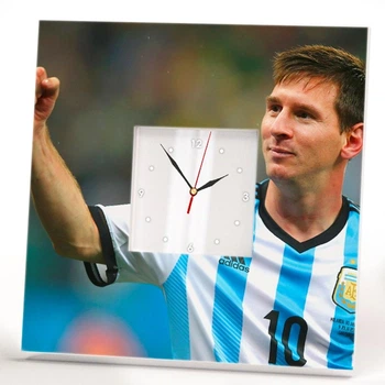 Авторские часы "Лионель Месси. Lionel Messi. Футбол. Барселона" для футболистов и фанатов, украшение спорт клуба