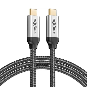 Кабель Rixmie Type-C to Type-C USB3.1 Gen2, 240W, 20Gbps, 1м, black