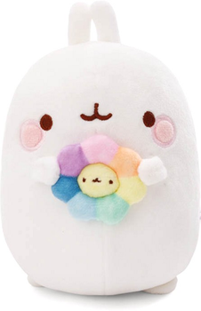 Maskotka Nici Molang pluszowy z tęczowym kwiatkiem 24 cm (4012390611656)