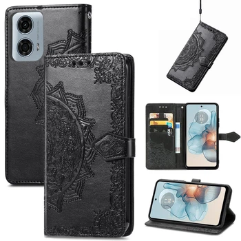 Чехол Vintage для Motorola Edge 50 Fusion книжка кожа PU с визитницей черный