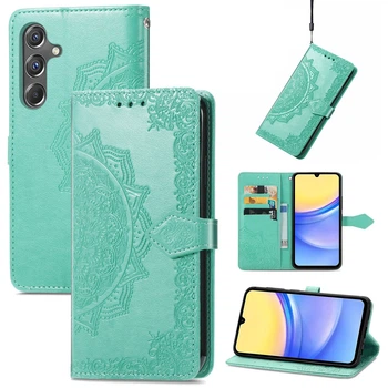 Чохол Vintage для Samsung Galaxy A15 / A155 книжка шкіра PU з візитницею бірюзовий