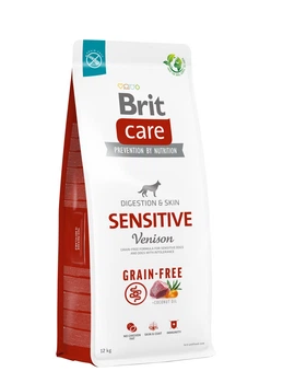 Корм Brit Care Sensitive Venison сухой с мясом оленя для взрослых собак всех пород склонных к пищевой аллергии 12 кг
