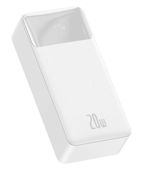Внешний аккумулятор Baseus Bipow Digital Display 30000mAh 20W White (PPDML-N02, PPBD050402)
