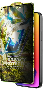 Защитное стекло Hoco Privacy iPhone 15 Plus (Антишпион) Black (38442)