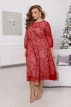 Сукня із флоку, який мерехтить блискітками ELFBERG 52485 62-64 Червона