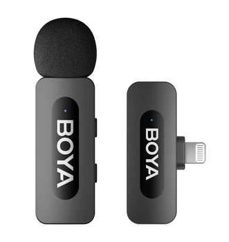 Петличный микрофон BOYA BY-V1 для iPhone (Lightning) профессиональный беспроводной (50001)