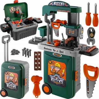 Детская мастерская с инструментами и чемоданом Kruzzel Toy Workshop 3 в 1 (24648)