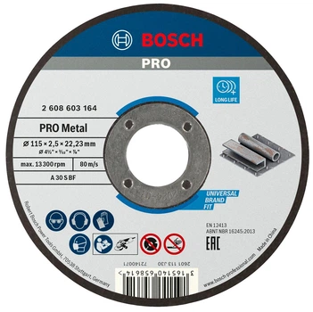 Круг отрезной Bosch PRO Metal 115×2.5×22.23 мм (2608603164)