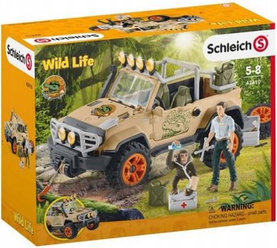 Samochód terenowy Schleich Wild Life Jungle Survey Four-wheel Drive (42410) (4055744021107)