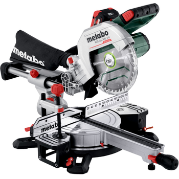 Аккумуляторная бесщеточная торцовочная пила Metabo KGS 18 LTX BL 216 18V 2x8Ah LiHD с протяжкой (614216810)