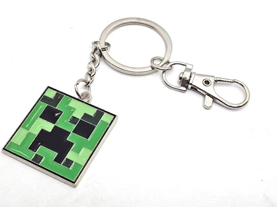 Брелок для ключей Крипер из игры Майнкрафт (Creeper Minecraft) Зеленый