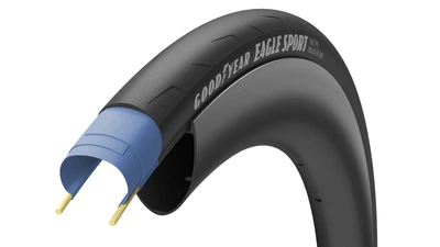 Покришка GoodYear 700x25C (25-622) EAGLE Sport tube type, folding, black, 60tpi