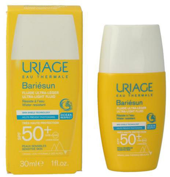 Флюїд сонцезахисний для обличчя Uriage Bariesun ультралегкий Spf 50+ 30 мл (3661434009495)