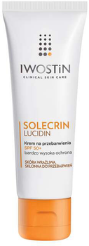 Krem przeciwsłoneczny Iwostin Solecrin Lucidin na przebarwienia Spf 50+ 50 ml (5902502178612)