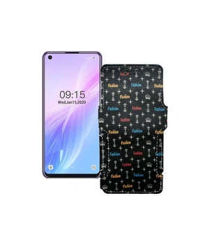 Чохол-книжка з екошкіри для телефону Oukitel C18 Pro Фешн чорний