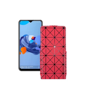 Чохол-флип з екошкіри для телефону Oukitel C19 Червоний ромб