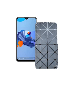 Чохол-флип з екошкіри для телефону Oukitel C19 Сірий ромб