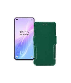 Чохол-книжка з екошкіри для телефону Oukitel C18 Pro Темно-зелений