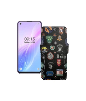 Чохол-книжка з екошкіри для телефону Oukitel C18 Pro Бітлз
