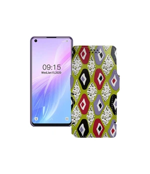 Чохол-книжка з екошкіри для телефону Oukitel C18 Pro Камені-кольорові