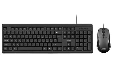 Комплект клавиатура и мышь проводные 2E MK401 USB-A EN/UK черный N