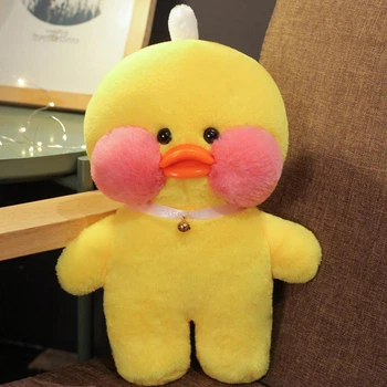 Мягкая игрушка Утка Лалафанфан Желтая Lalafanfan Уточка Cafe mimi duck