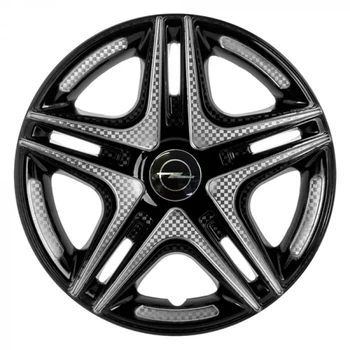 Автомобільні ковпаки STAR Дакар Super Black R14 4 шт. (з логотипом Opel)